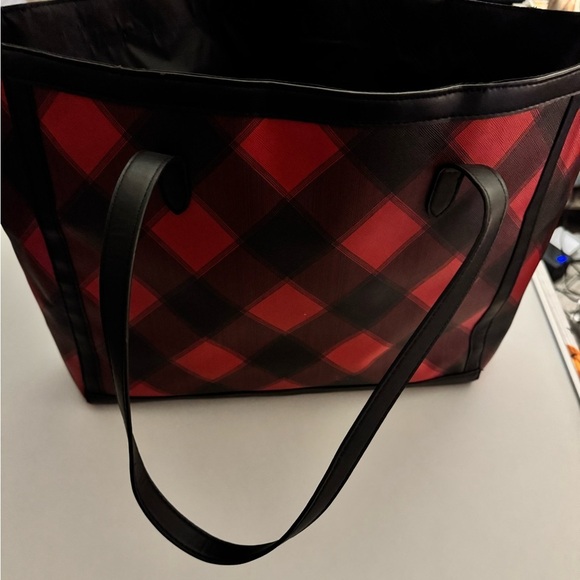 NWT Victoria's Secret Checkered Red and Black Tote - Picture 4 of 8